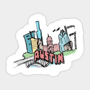 Austin Skyline Sticker